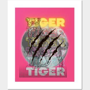 Tiger india moon Posters and Art